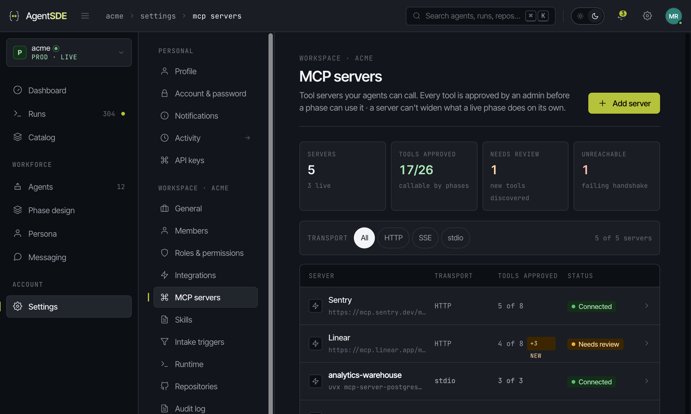 MCP servers